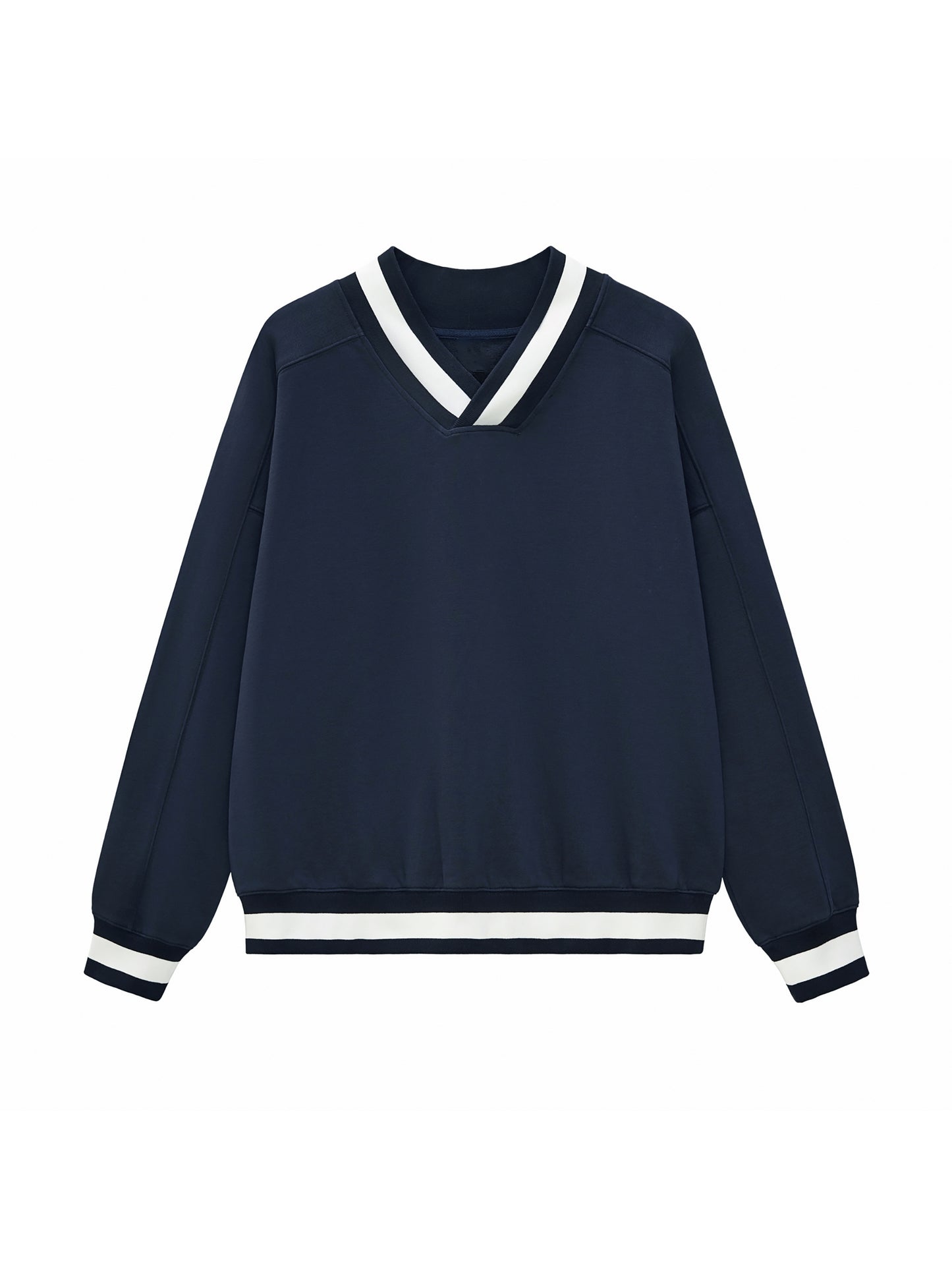 Oversized Cotton V-Neck Top