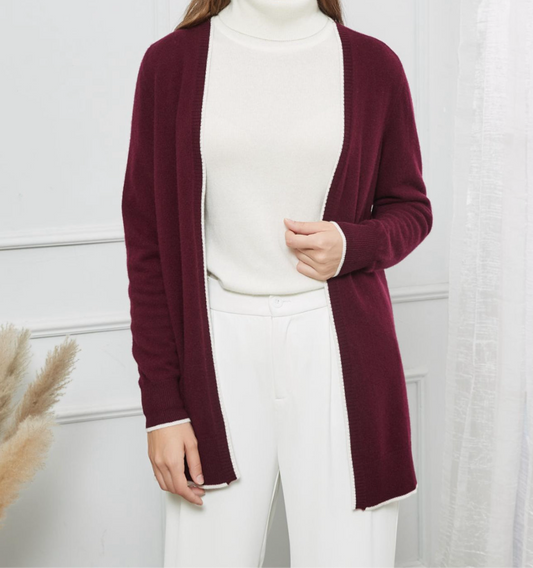 Mid-Length Cashmere Cardigan