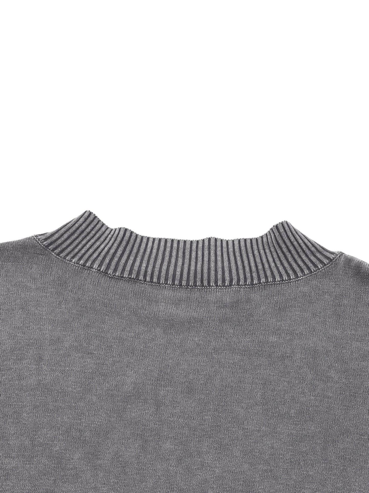 Wash Balloon Sleeve Cropped Sweater